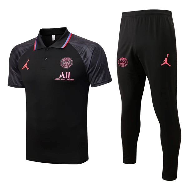 Polo PSG Conjunto Completo 2022-2023 Negro Gris